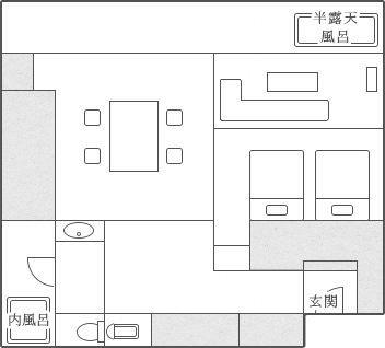 最上階和洋特別室の間取り図