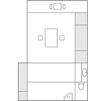 山荘 標準客室の間取り図